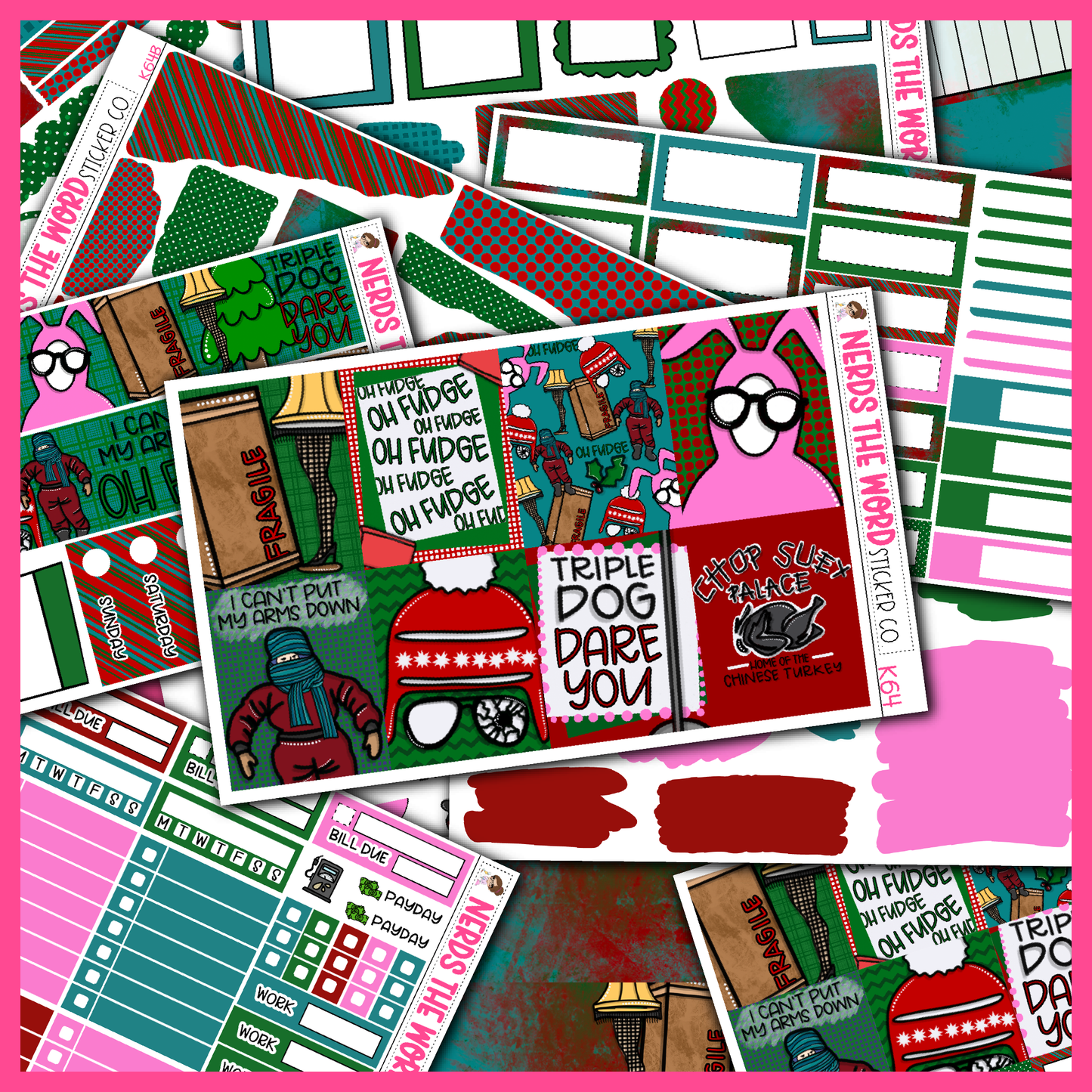 Christmas Story Monthly, Weekly and or Journaling Sticker Kit