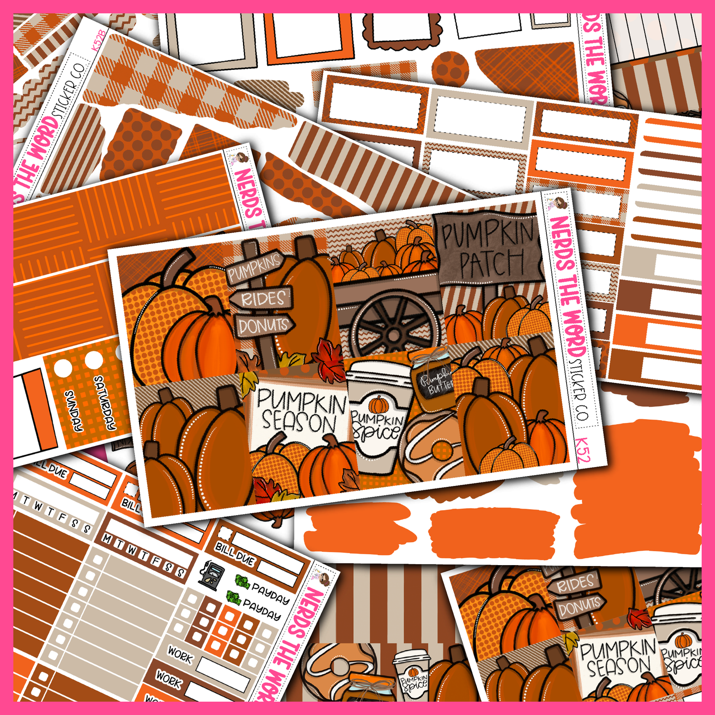 Pumpkin Patch Monthly, Weekly and or Journaling Sticker Kit