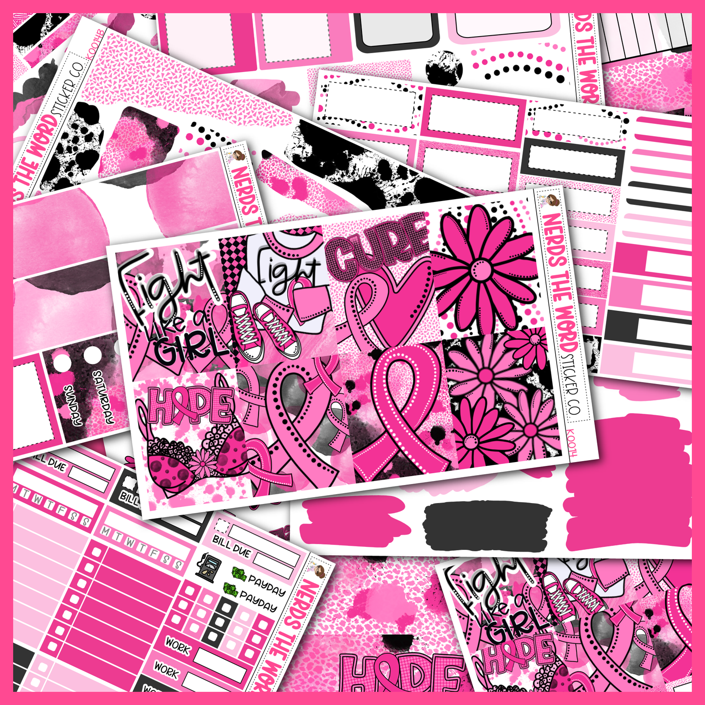 Breast Cancer Weekly Planner Kit