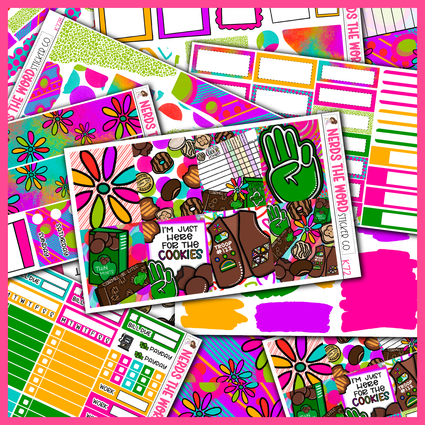 Cookie Time Monthly, Weekly and or Journaling Sticker Kit