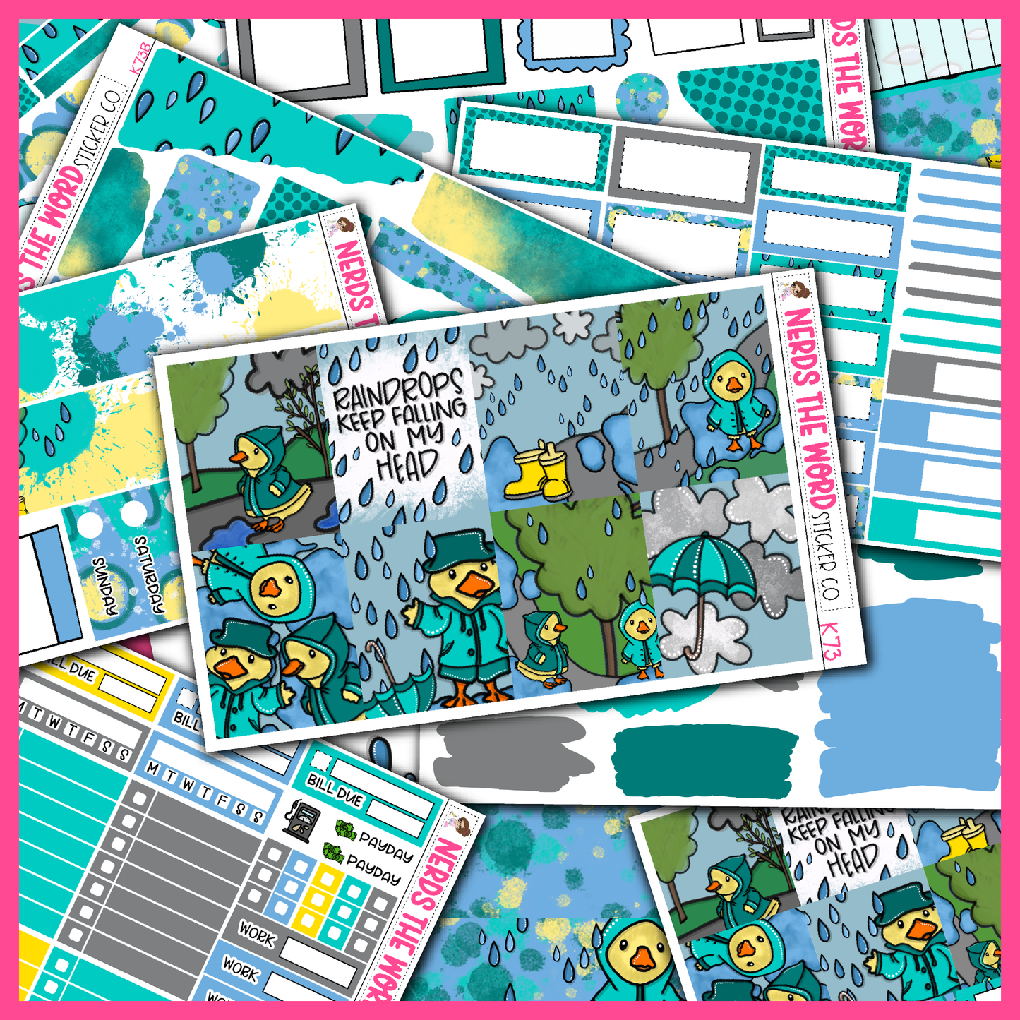 Ducky Doo Monthly, Weekly and or Journaling Sticker Kit