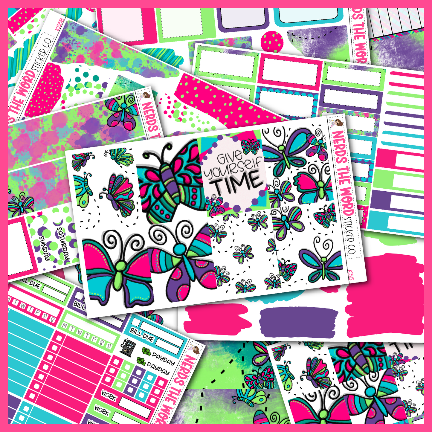 Butterfly Weekly Planner Kit