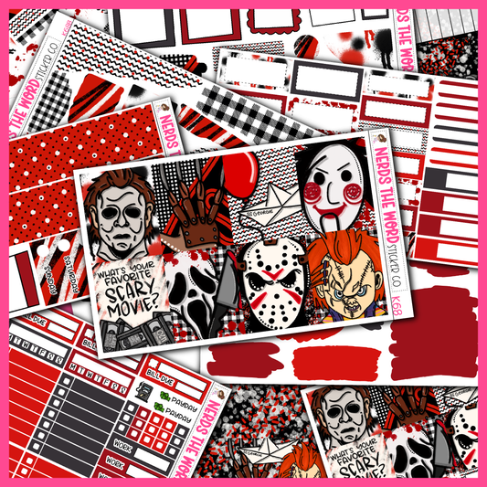 Horror Night Monthly, Weekly and or Journaling Sticker Kit