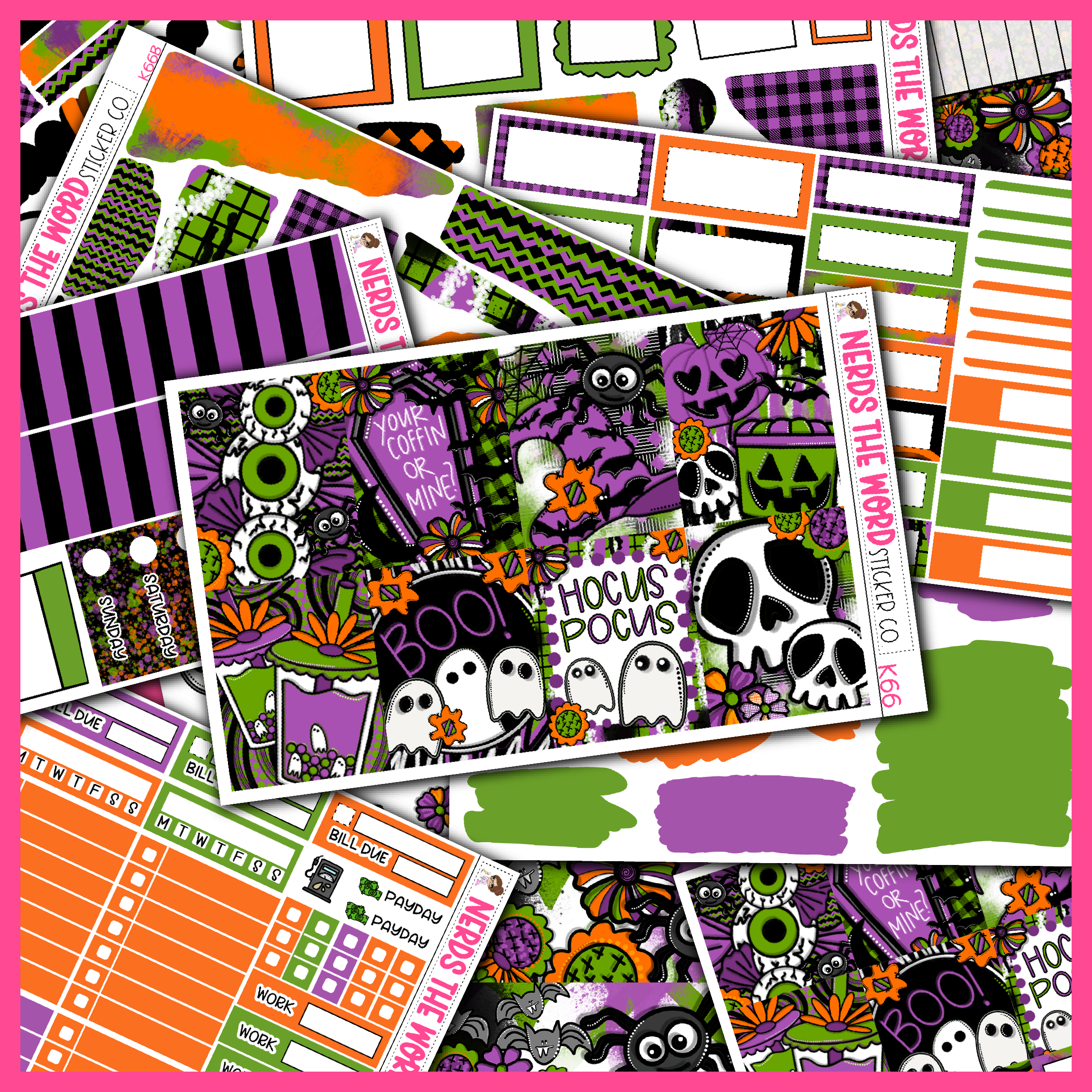 Scatter Stickers Spooky Season Monthly, Weekly and or Journaling Sticker Kit – Nerds The ...
