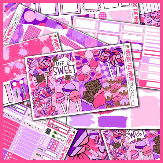Life is Sweet Monthly, Weekly and or Journaling Sticker Kit
