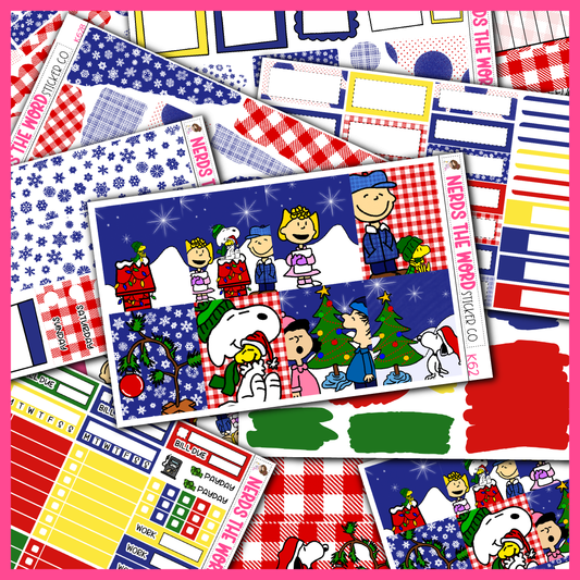 Dog Christmas Monthly, Weekly and or Journaling Sticker Kit