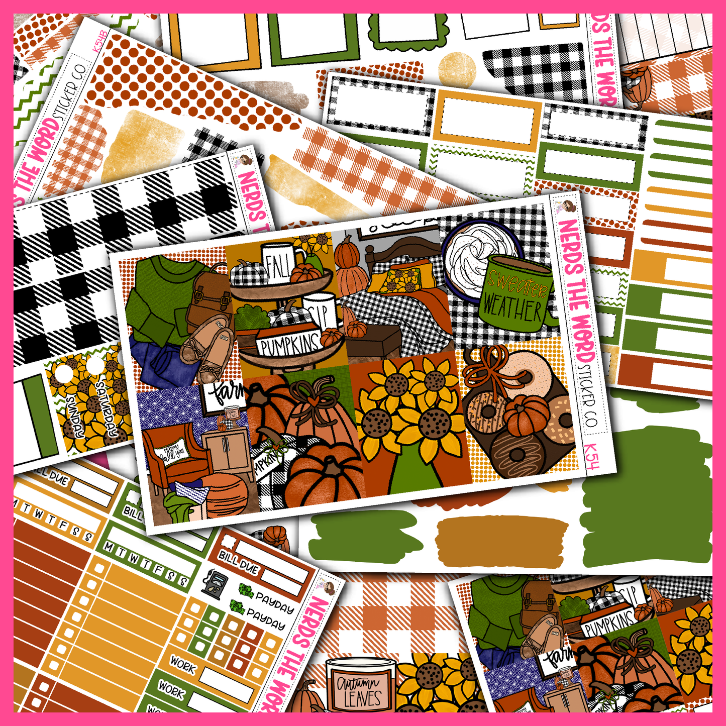 Sweater Weather Monthly, Weekly and or Journaling Sticker Kit