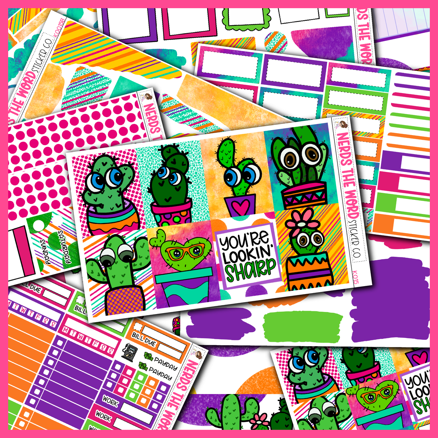 Lookin' Sharp Monthly, Weekly and or Journaling Sticker Kit