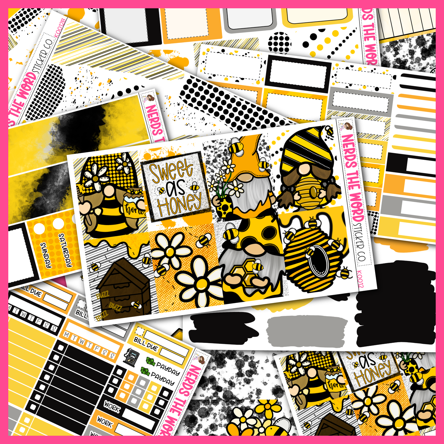 Sweet as Honey Weekly Planner Kit