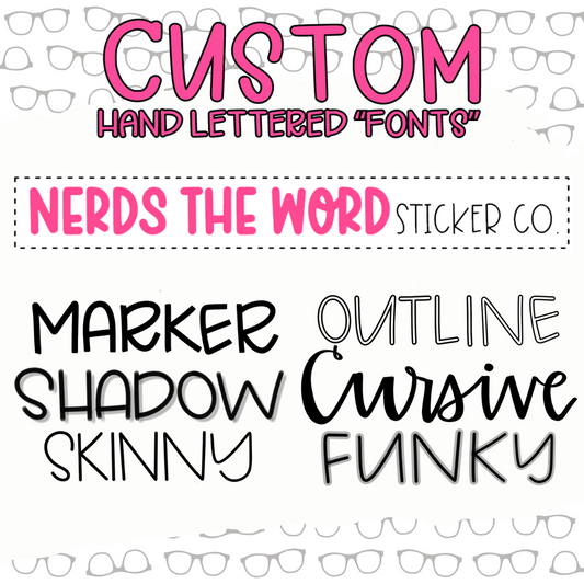 Custom Hand Lettered Typography (You Choose Color!)