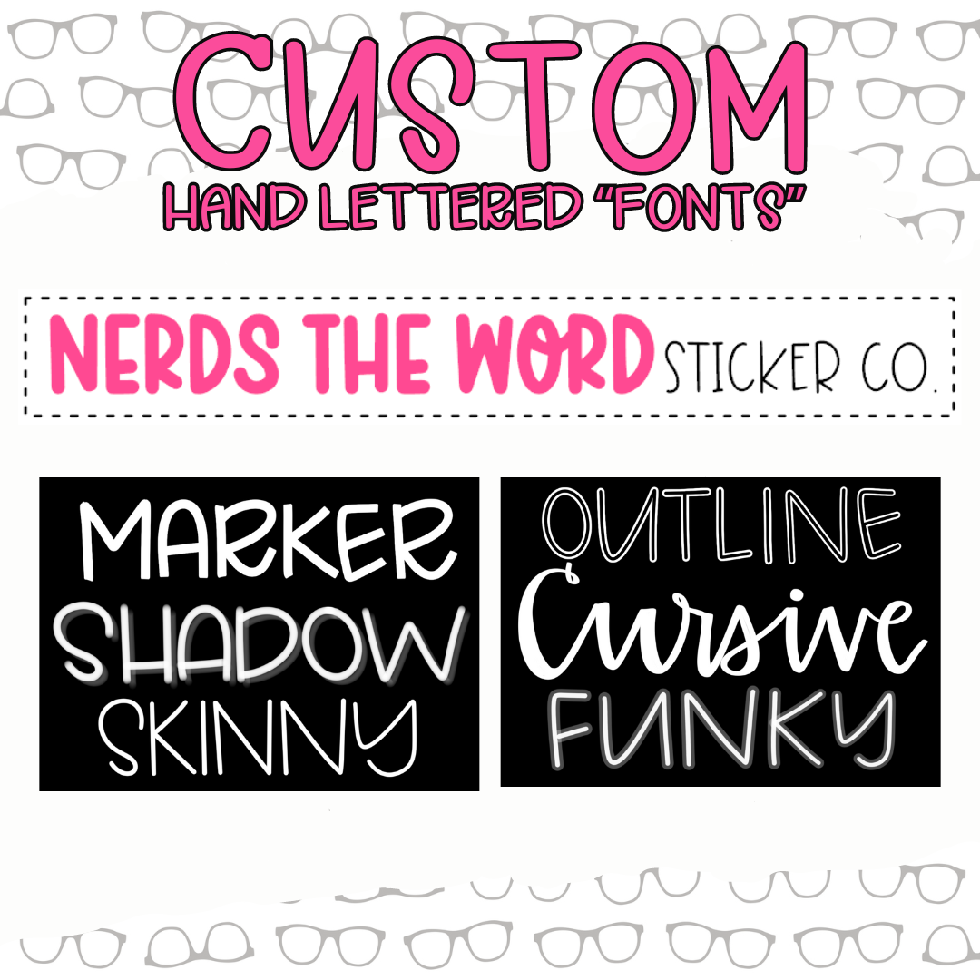 Custom Hand Lettered Blackout Lettering (You Choose Color!)
