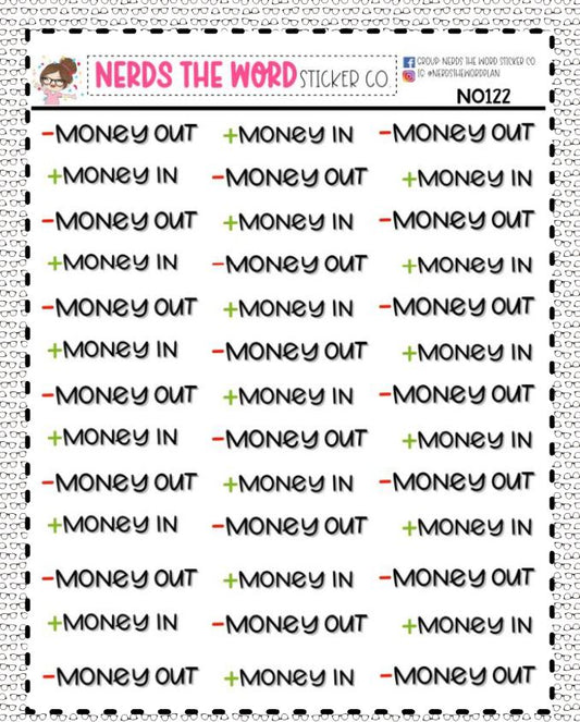 Money In/Out Sticker Sheet
